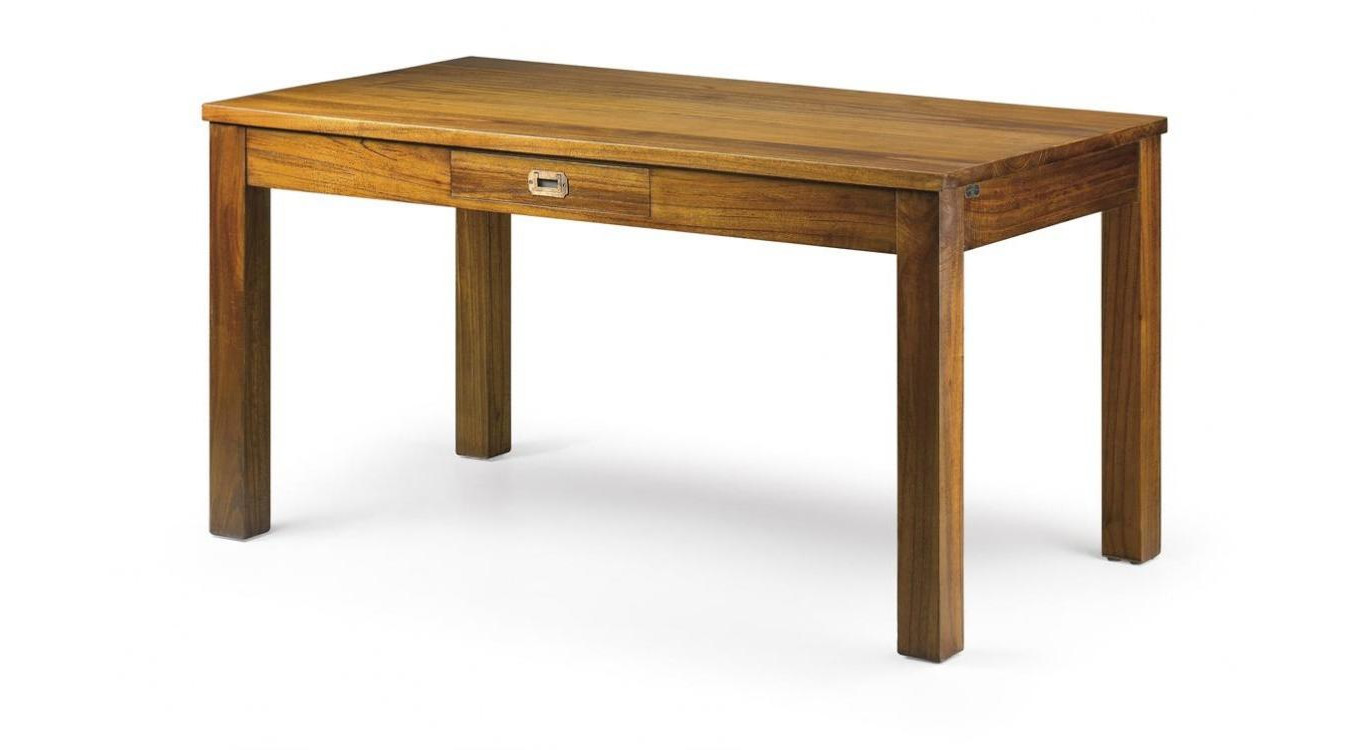 Esstisch mit 2 Schubladen Holz Bronze Braun 150x85x78cm