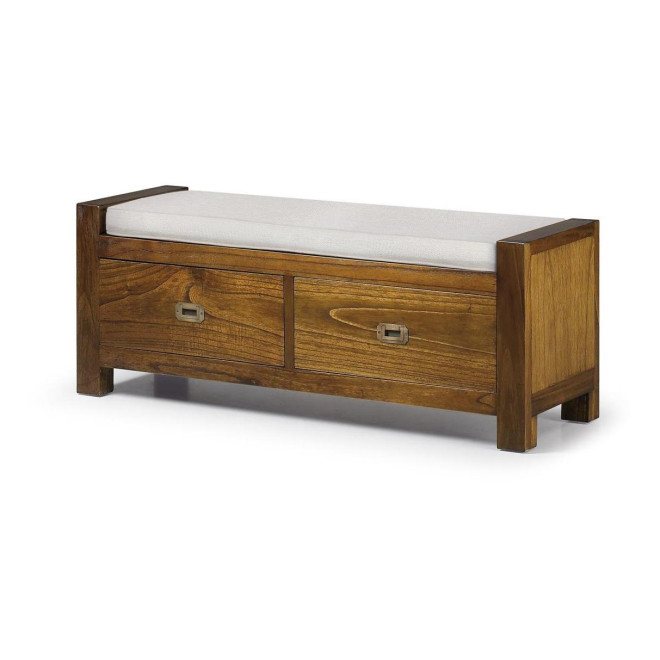 Divan 2 Drawers Wood Bronze Brown 120x37x45cm