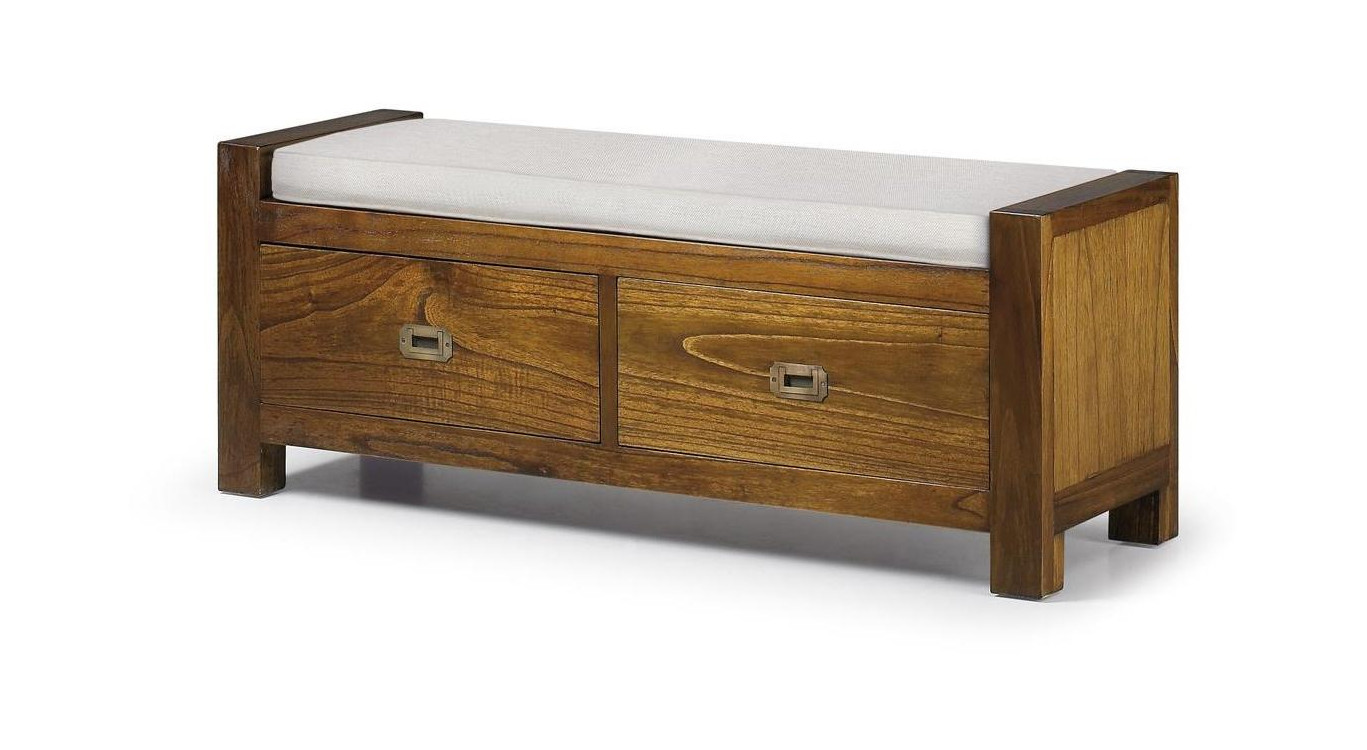 Divan 2 Drawers Wood Bronze Brown 120x37x45cm