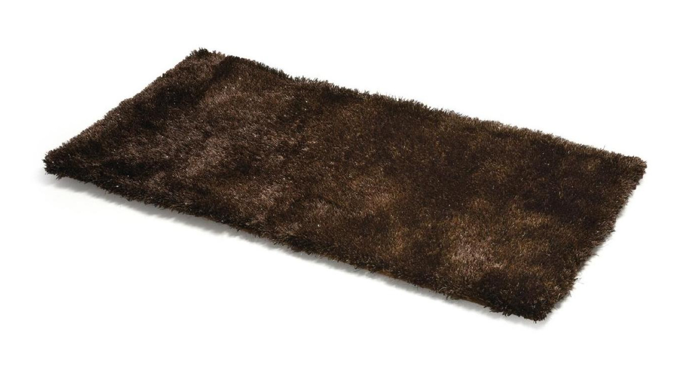 Alfombra de poliéster marrón 170x240cm