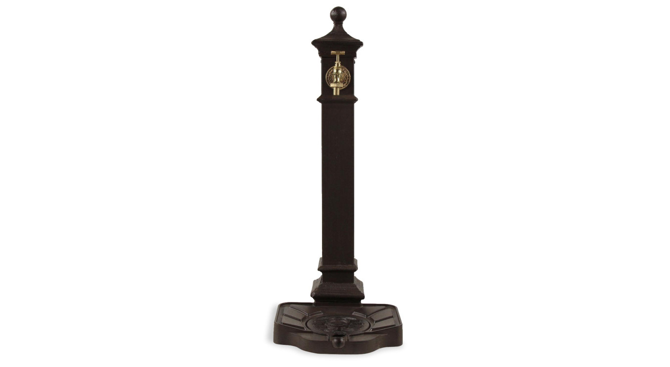 Fontana da giardino in alluminio-metallo marrone 29x33.5x77cm