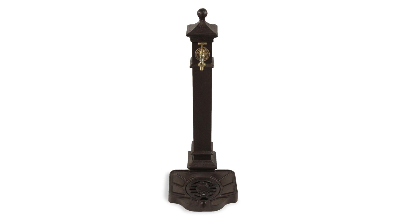 Fontana da giardino in alluminio-metallo marrone 29x33.5x77cm