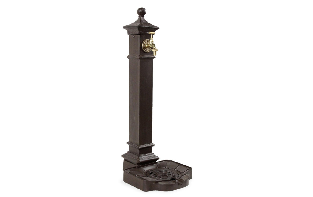 Fontana da giardino in alluminio-metallo marrone 29x33.5x77cm