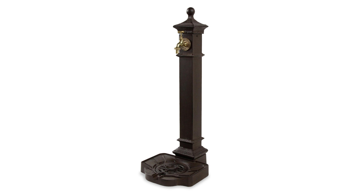 Fontana da giardino in alluminio-metallo marrone 29x33.5x77cm