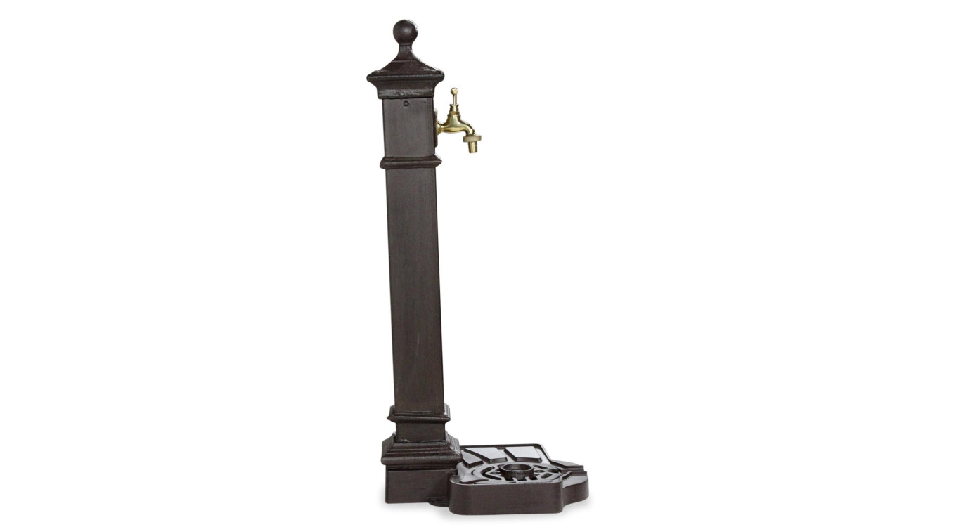 Fontana da giardino in alluminio-metallo marrone 29x33.5x77cm