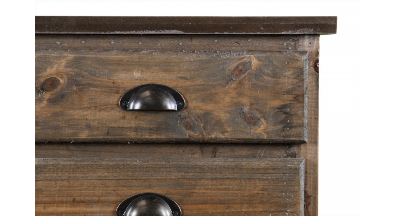 Wochenendmöbel Chiffonnier Holz 6 Schubladen 45.5x36x108cm