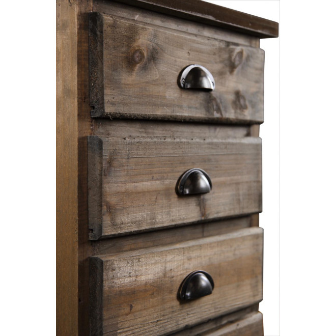 Wochenendmöbel Chiffonnier Holz 6 Schubladen 45.5x36x108cm
