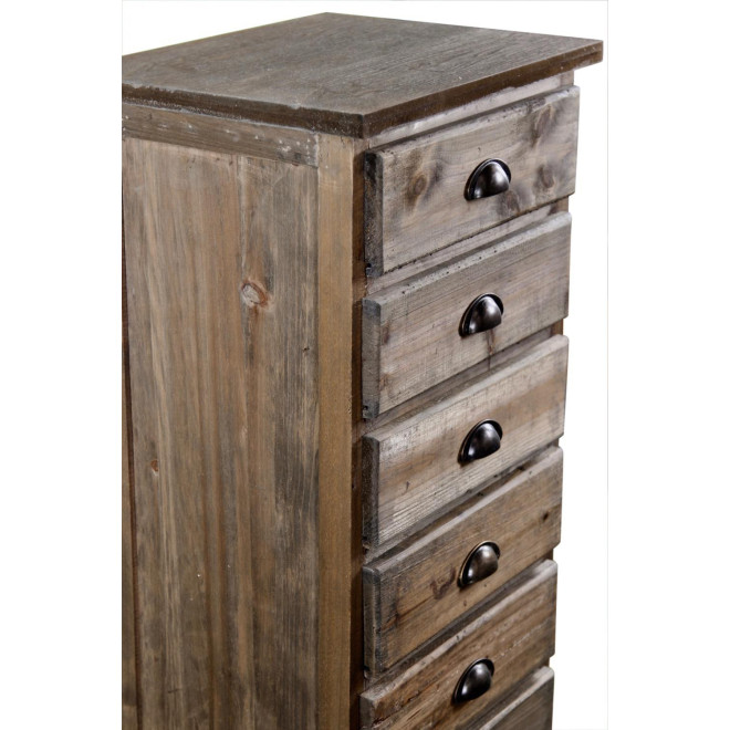 Wochenendmöbel Chiffonnier Holz 6 Schubladen 45.5x36x108cm