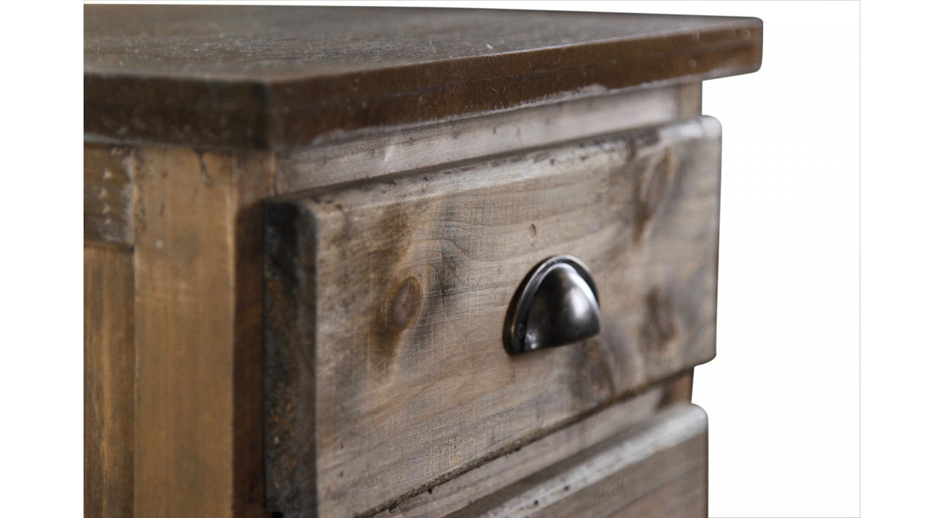Wochenendmöbel Chiffonnier Holz 6 Schubladen 45.5x36x108cm
