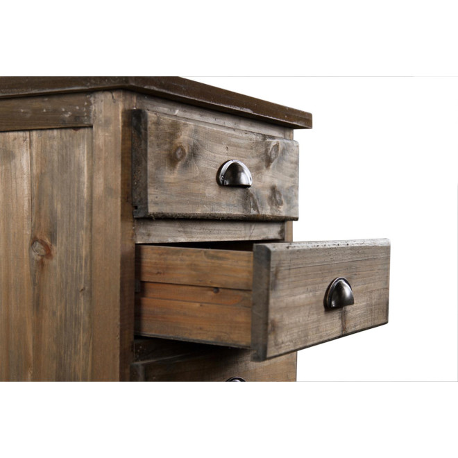 Wochenendmöbel Chiffonnier Holz 6 Schubladen 45.5x36x108cm