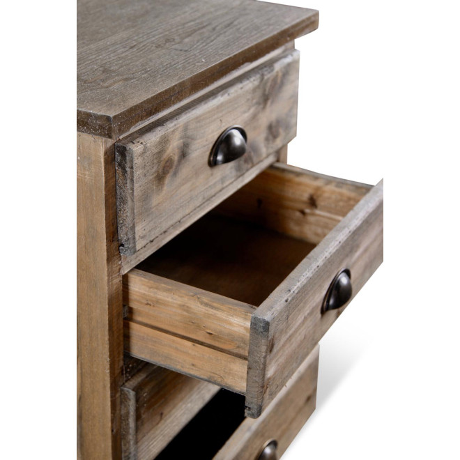 Wochenendmöbel Chiffonnier Holz 6 Schubladen 45.5x36x108cm