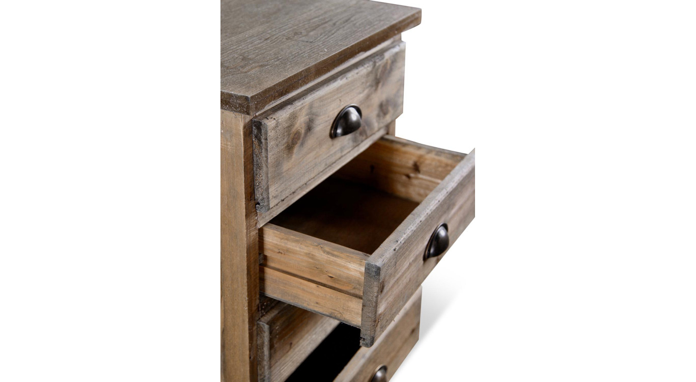 Wochenendmöbel Chiffonnier Holz 6 Schubladen 45.5x36x108cm