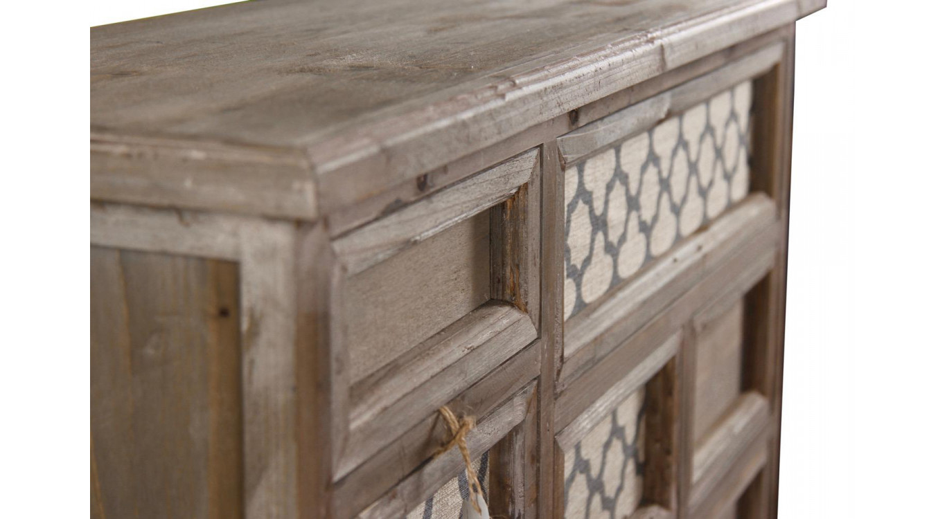 Meuble Semainier Chiffonnier Grainetier Bois 13 Tiroirs Nu 87x32x96.5cm