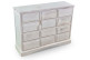 Wochenmöbel Chiffonnier Grainetier Bois 12 Schubladen Cerusé Blanc Nu 101x31.5x75cm
