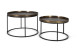 Lot de 2 tables basses Fer Bronze