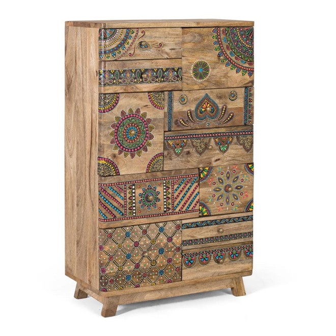 Commode 11 tiroirs Bois Marron