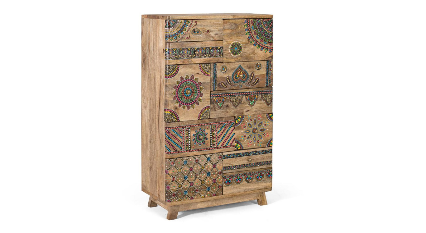 Commode 11 tiroirs Bois Marron