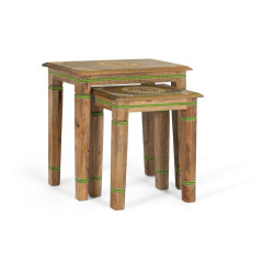 Lot de 2 tables basses Bois Marron