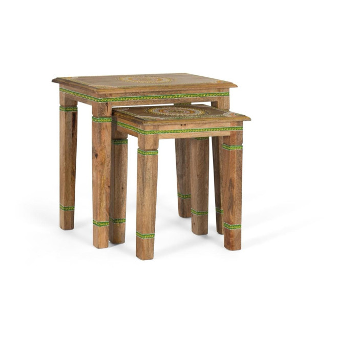 Lot de 2 tables basses Bois Marron