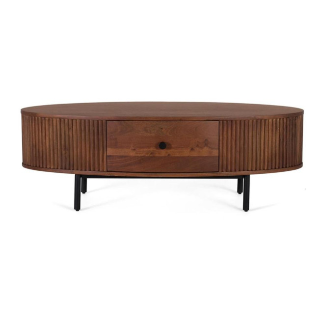Table basse 1 tiroir Bois Marron