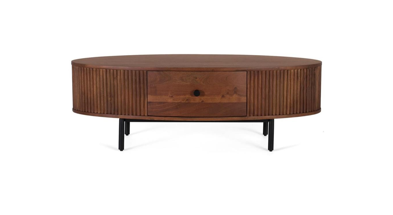 Table basse 1 tiroir Bois Marron