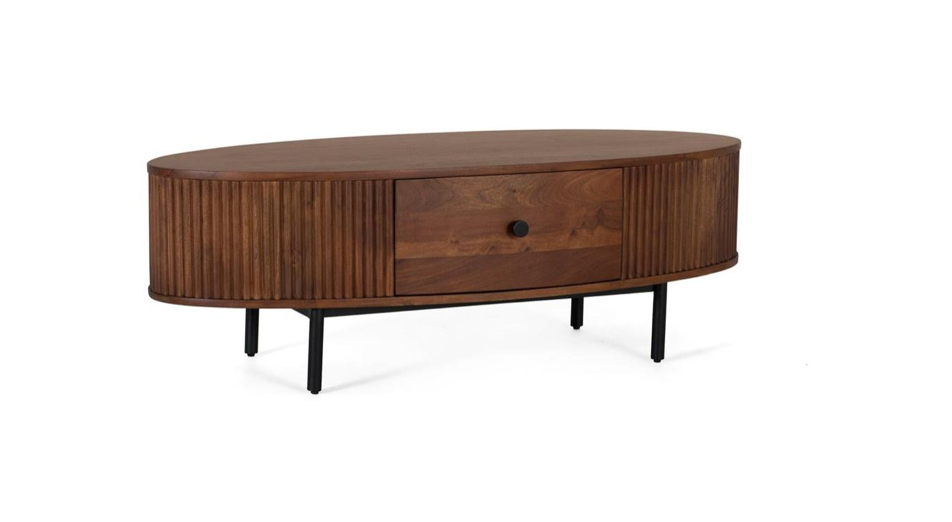 Table basse 1 tiroir Bois Marron