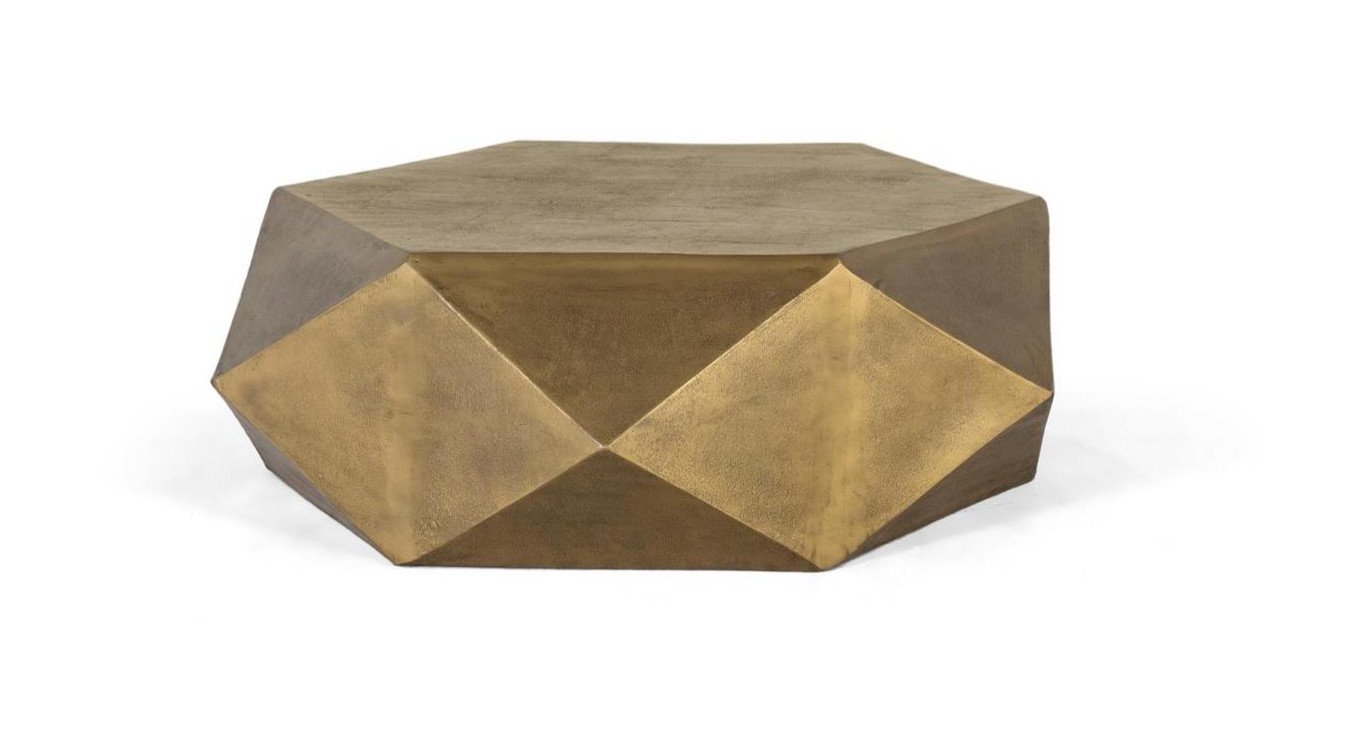 Table basse Aluminium Or
