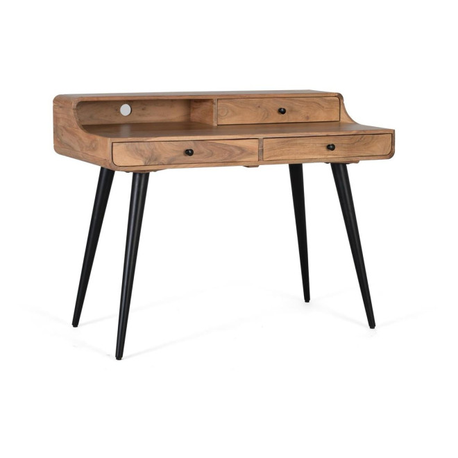 Bureau 3 tiroirs Bois Marron