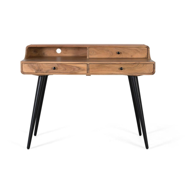 Bureau 3 tiroirs Bois Marron