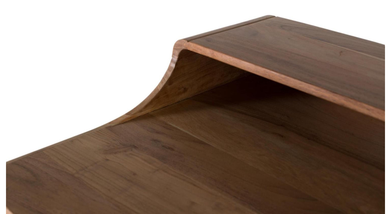 Bureau 3 tiroirs Bois Marron