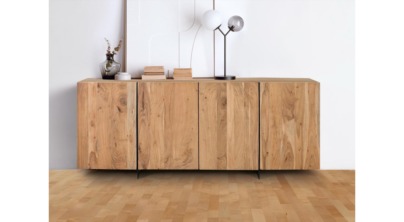 Bahut 4 portes Bois Marron