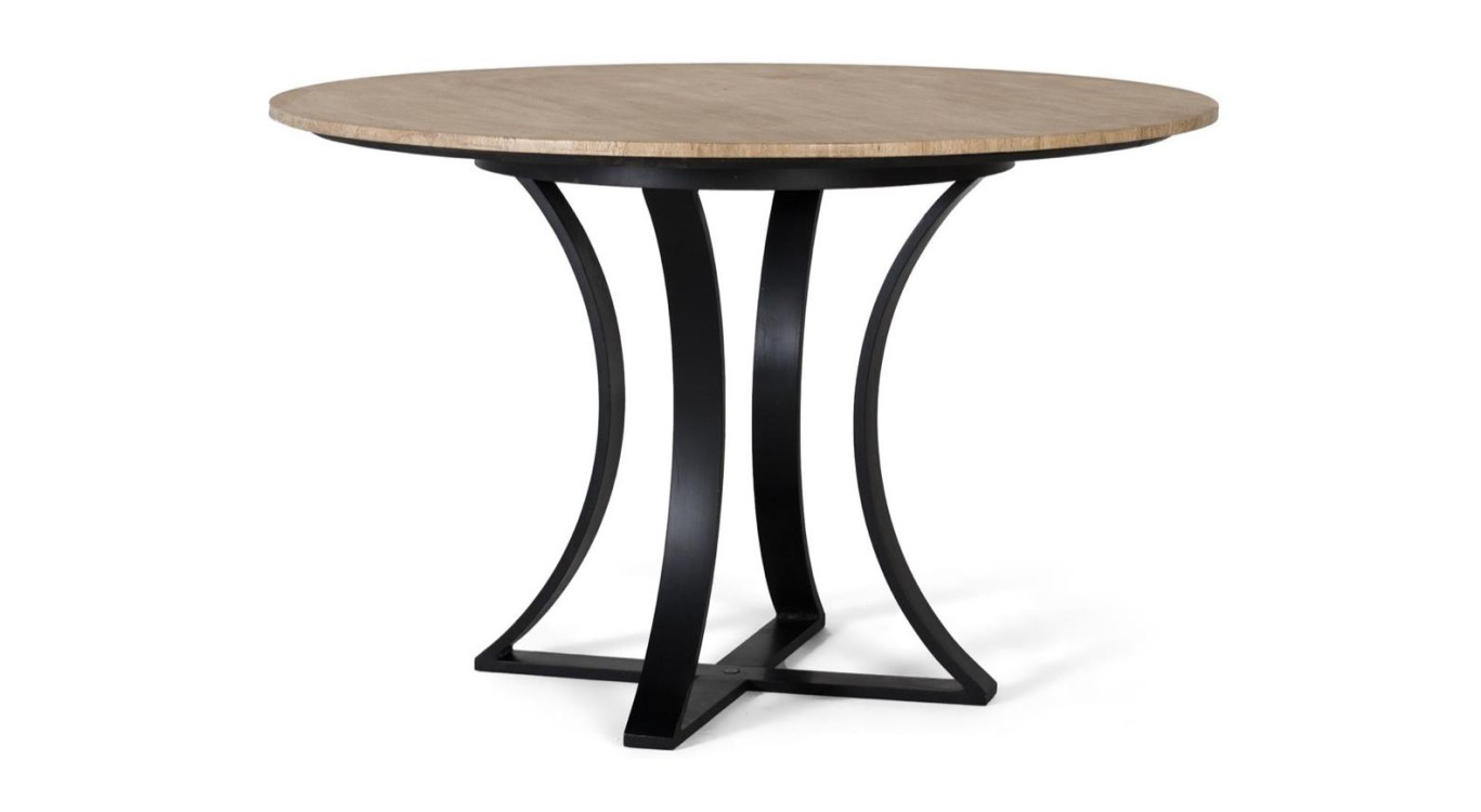 Table à manger Métal Marron