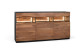 Bahut 3 tiroirs 3 portes Bois Marron