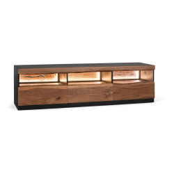Meuble TV 3 tiroirs Bois Marron