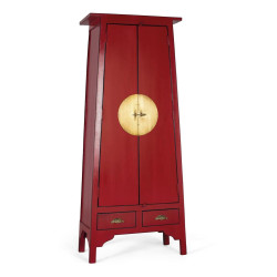 Armoire 2 portes Bois Rouge
