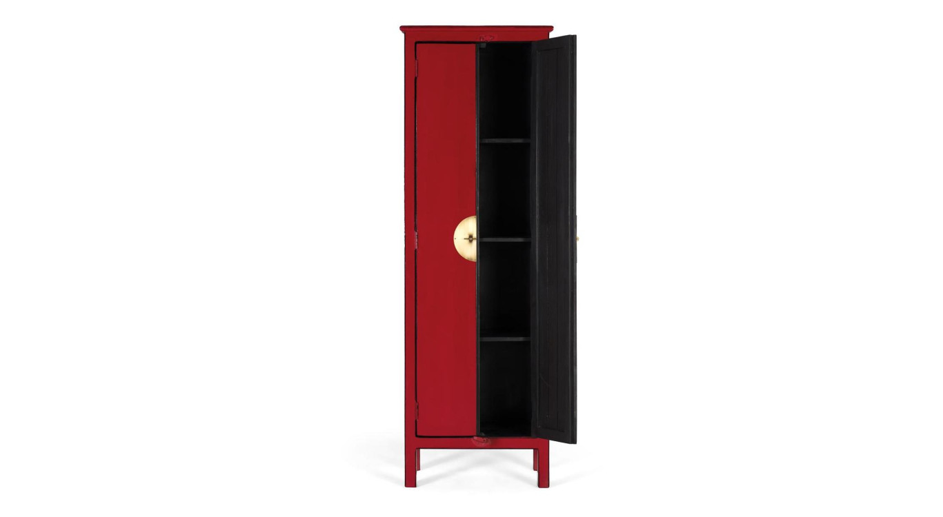 Armoire 2 portes Bois Rouge