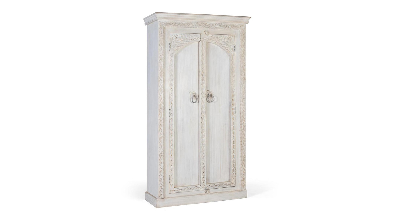 Armoire 2 portes Bois Blanc