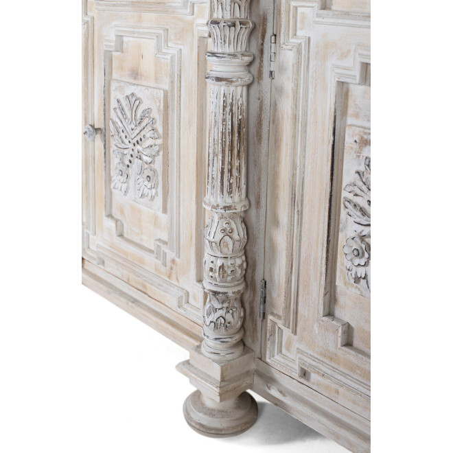 Bahut 4 tiroirs 4 portes Bois Beige