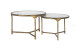 Lot de 2 tables basses Fer Or