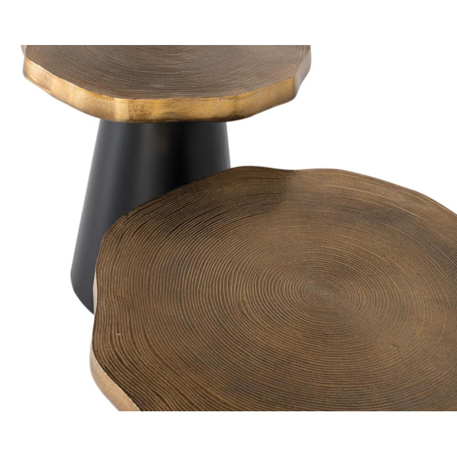 Lot de 2 tables basses Fer Noir