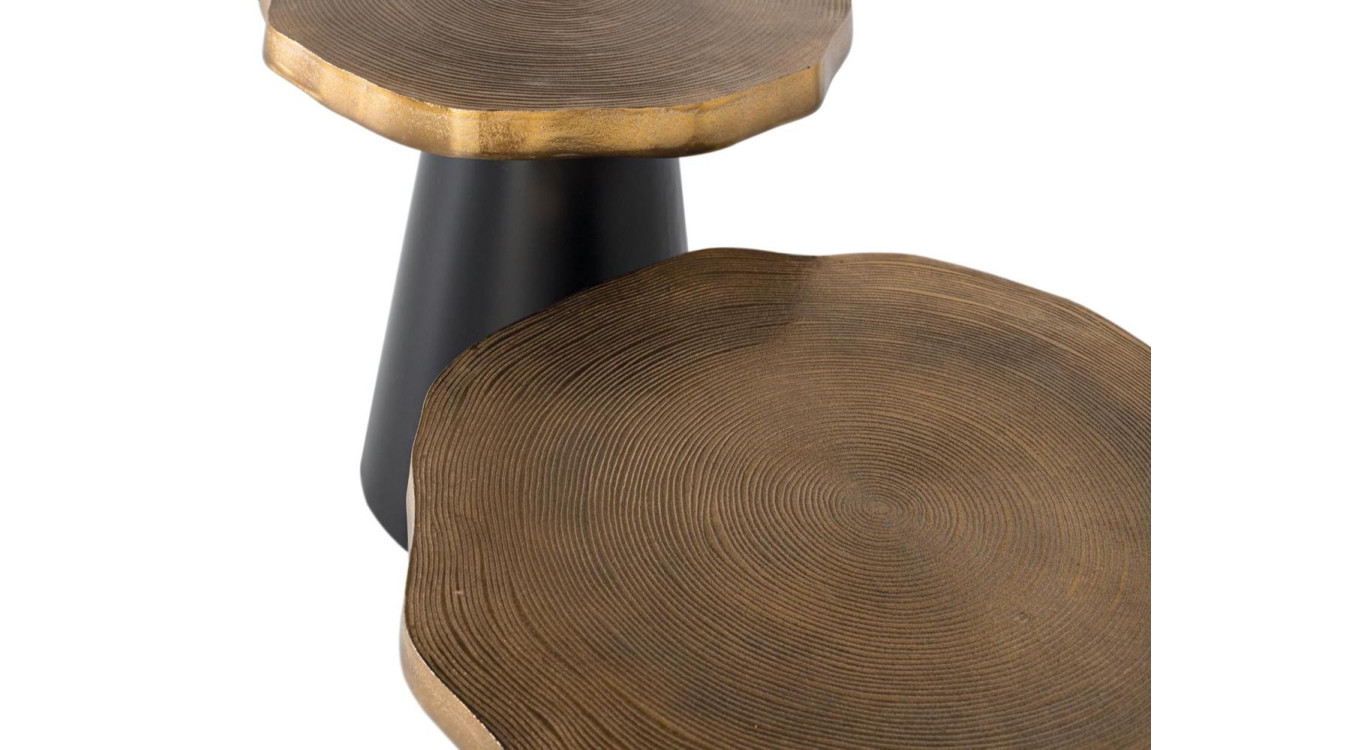 Lot de 2 tables basses Fer Noir