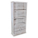 Cómoda 6 Cajones Madera Cerámica Blanca 78x34x168cm