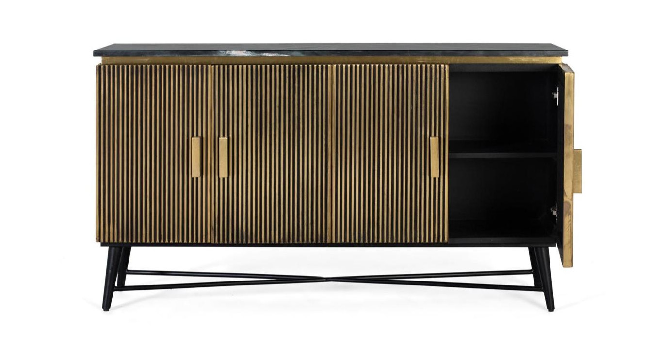 Buffet 4 portes Bois Or