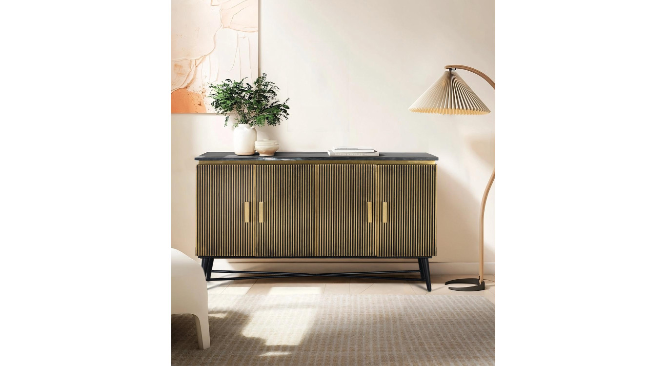 Buffet 4 portes Bois Or
