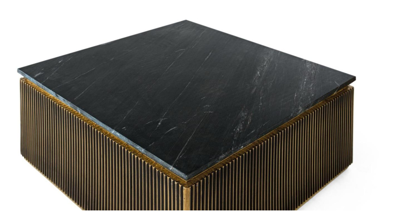 Table basse Bois Bronze