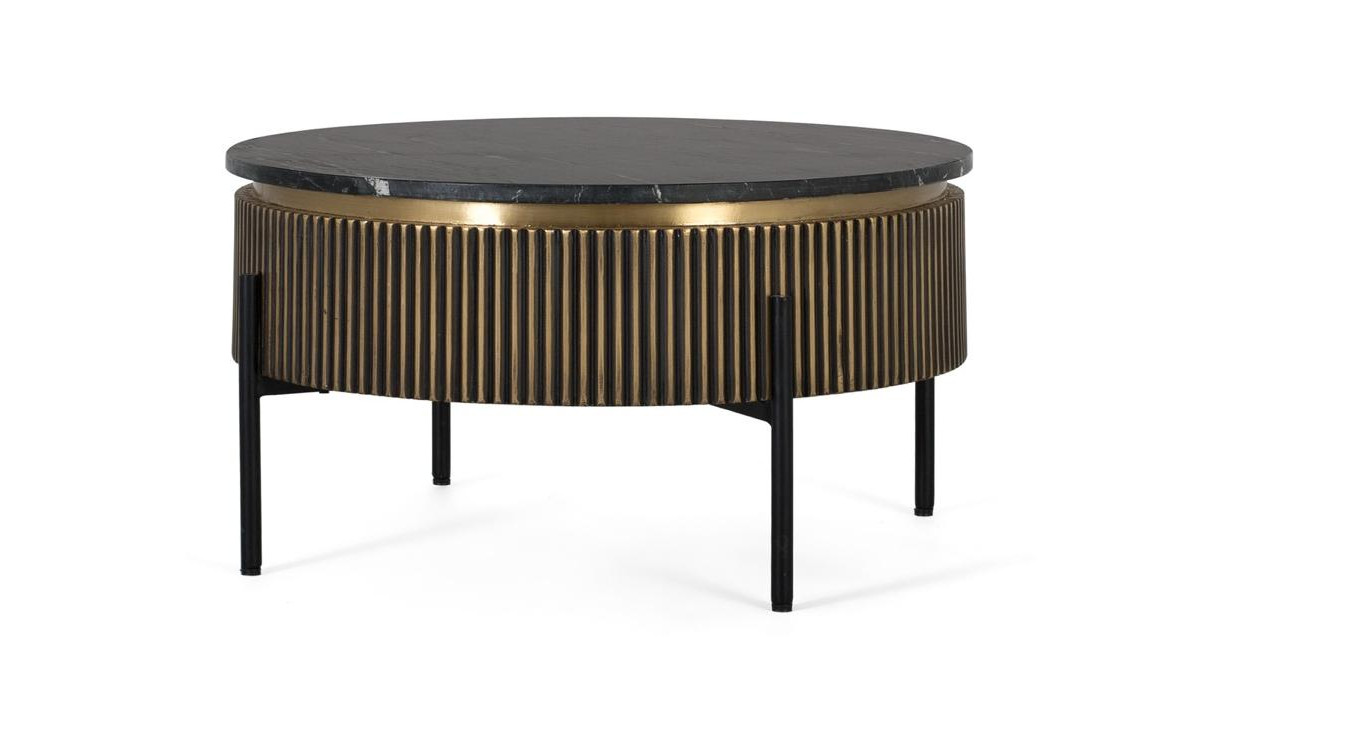 Table basse Bois Bronze
