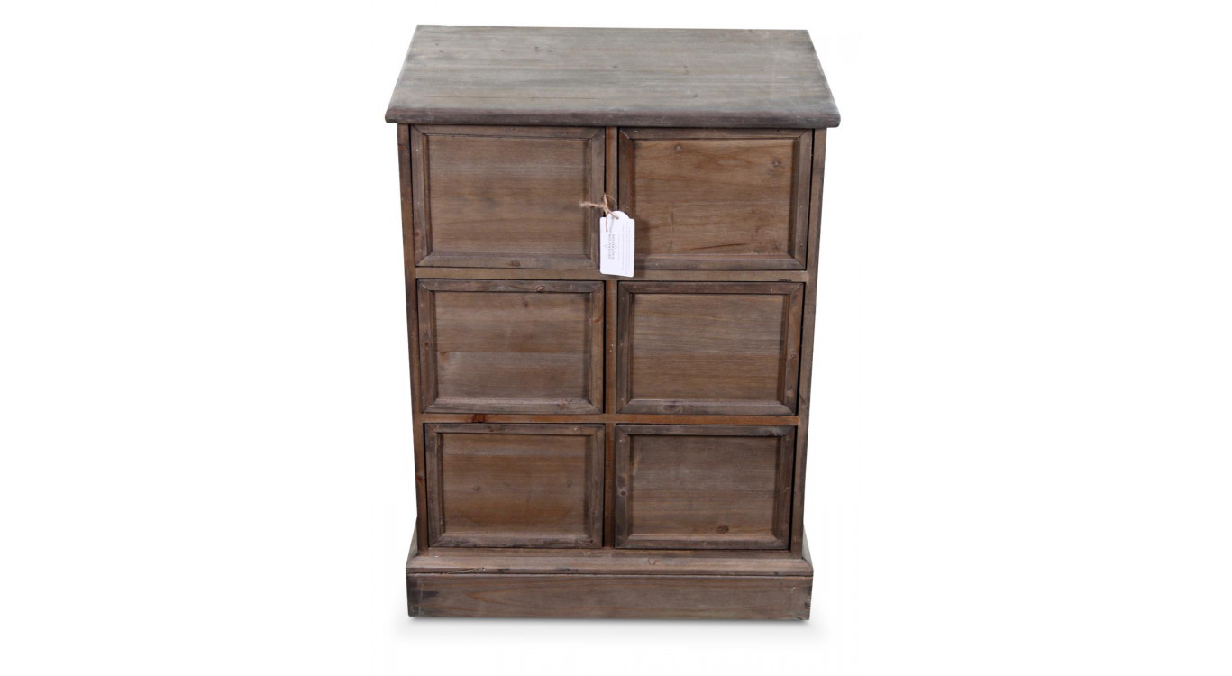 Wochenschrank Chiffonnier Grainetier Bois 6 Schubladen Nu 58x40.5x76cm