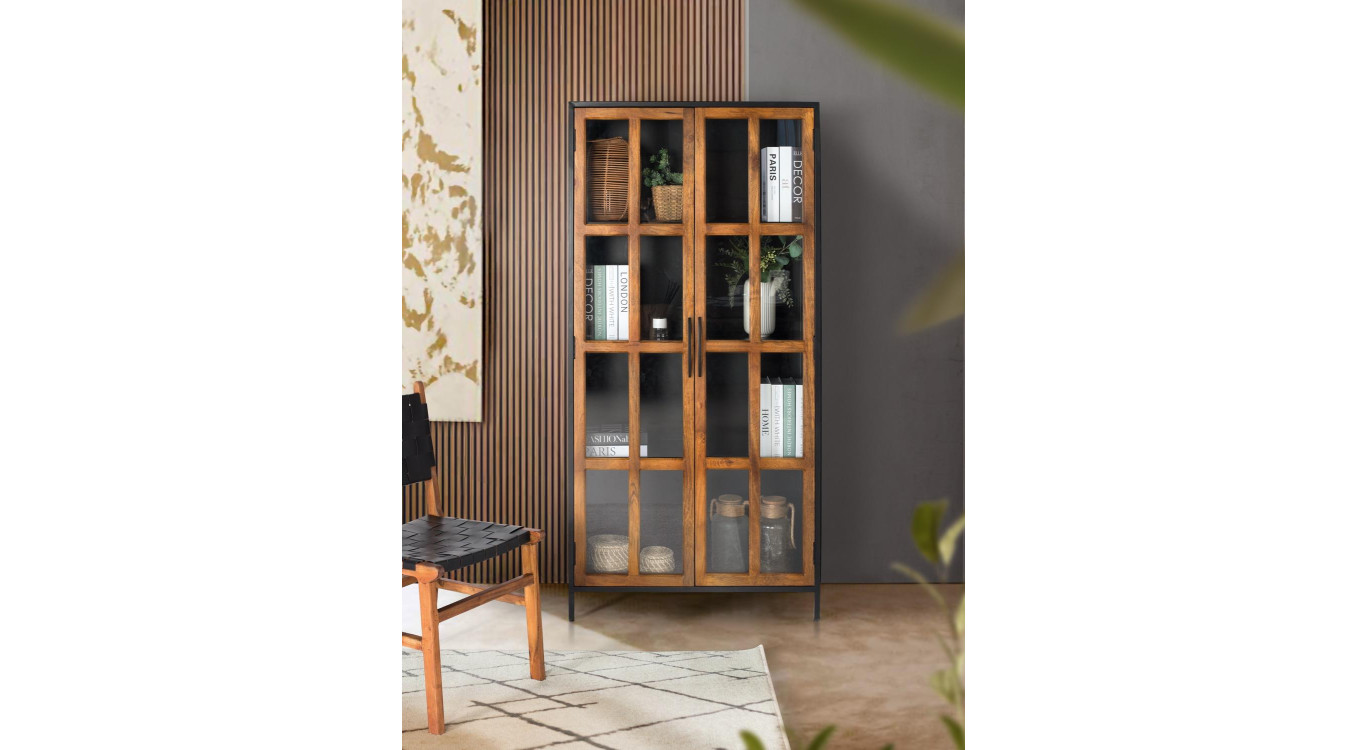Armoire 2 portes Bois Marron