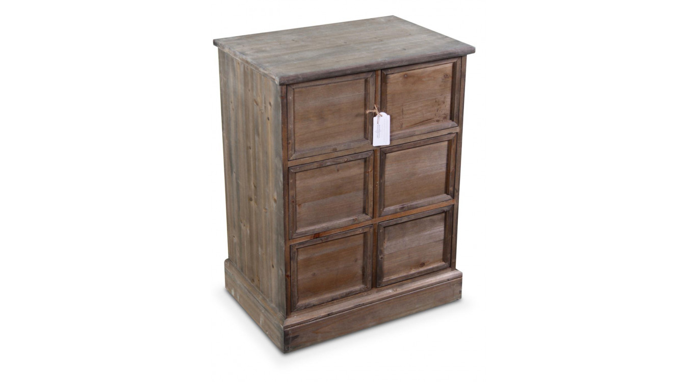 Wochenschrank Chiffonnier Grainetier Bois 6 Schubladen Nu 58x40.5x76cm