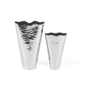 Lot de 2 vases Aluminium Argent